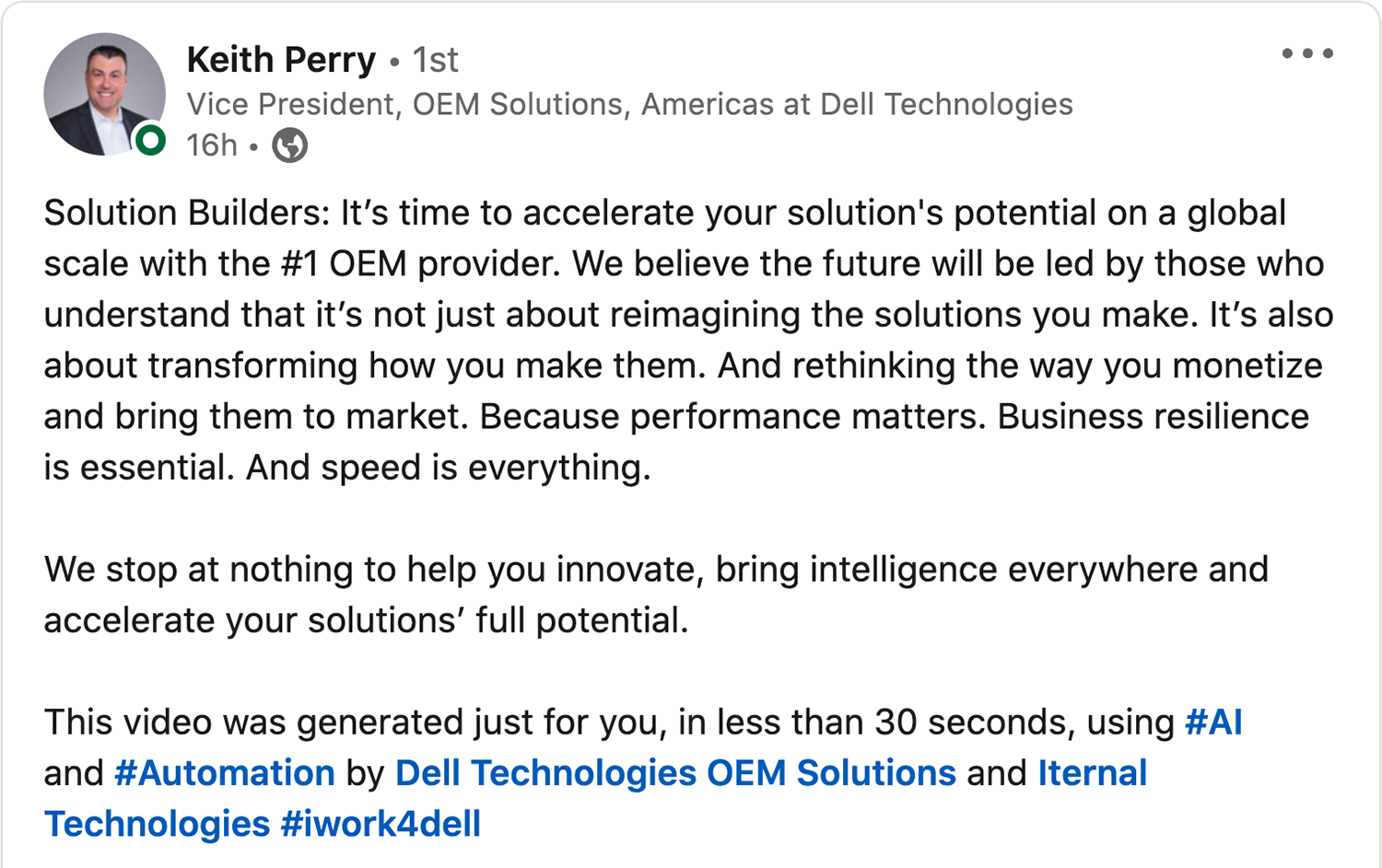 Dell Technologies and Iternal Technologies